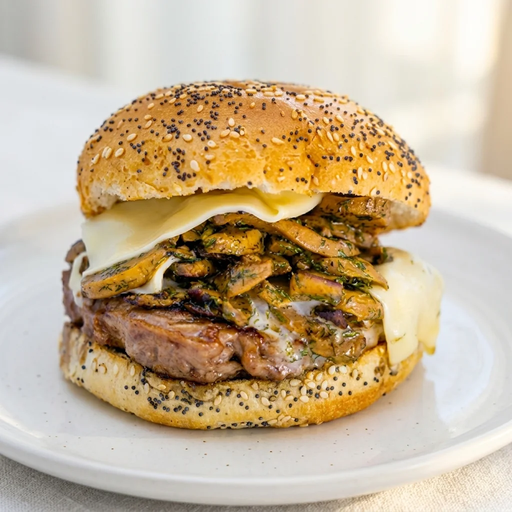 Fresh Angus beef burger from Marcos Famous Edmonton — never frozen